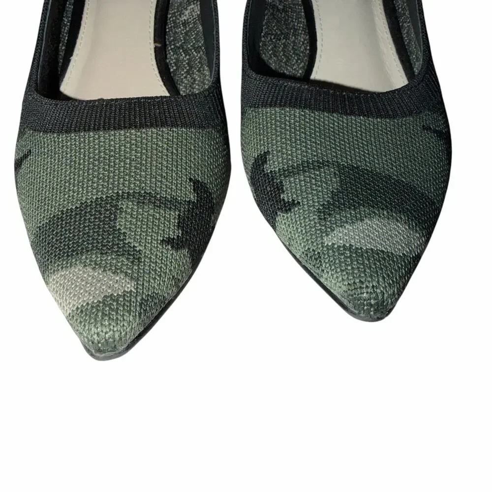 Sanctuary Camo Knit Kitten Heel Pumps Size 8M - Picture 3 of 10
